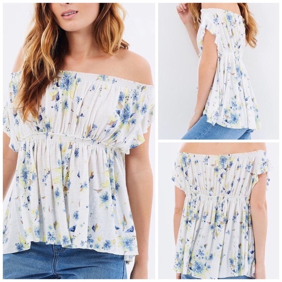Free People Tops - We The Free Sam Off The Shoulder Floral Print S